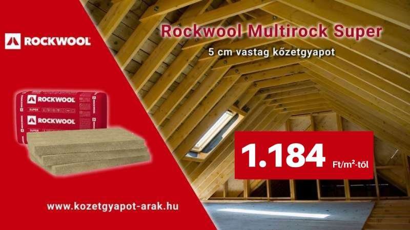 Rockwool Multirock Super kőzetgyapot - 6 raklaptól ingyenes szállítással!