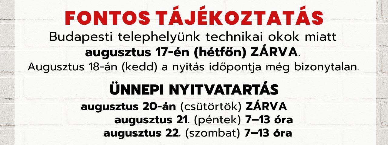 Budapesti telep ideiglenes zárvatartása