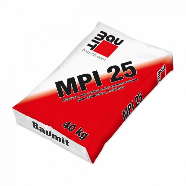 Baumit MPI 25 mész-cement gépi vakolat - 40 kg