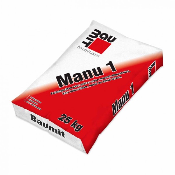 Baumit Manu 1 mész-cement alapvakolat - 25 kg