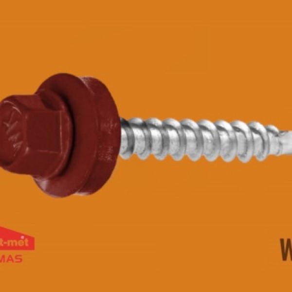BaloBau Lindab típusú csavar fémhez - RAL3009 Vörös