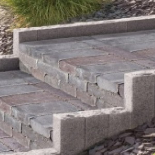 Barabás Téglakő lépcsőelem 96x36x15 cm - Antracit-barna