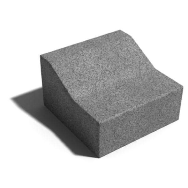 Leier K-szegélykő 25x25x15/10 cm