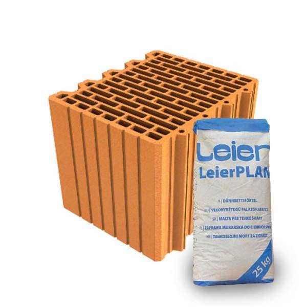LeierPLAN 30 N+F csiszolt tégla + vékony falazóhabarcs