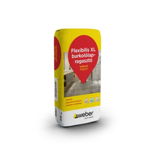 Weber Webercol FLEX S1 Extra flexibilis burkolólap-ragasztó XL lapokhoz - 25kg